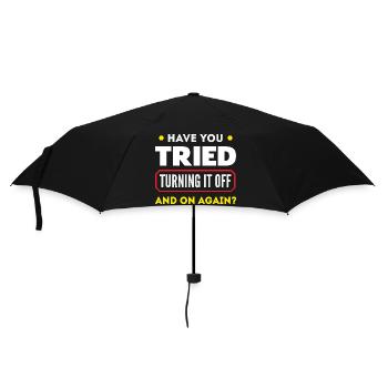 Have you ever done it off and on - Umbrella (small) - black - Front