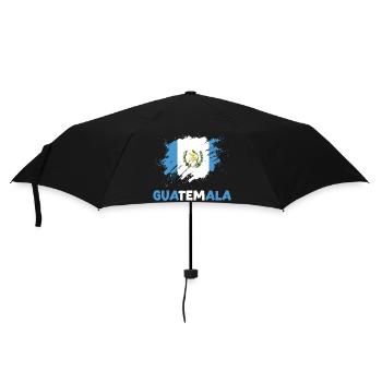 Guatemala Flagge T-Shirt Stolz & Heimat Chapín - Regenschirm (klein) - Schwarz - Vorne
