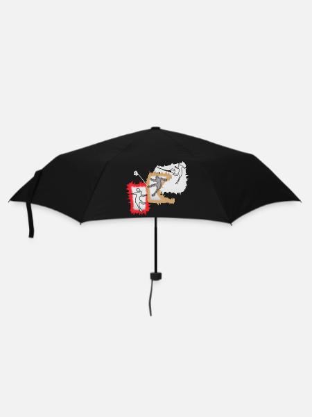 Dynamischer Ballspieler - Regenschirm (klein) - Schwarz