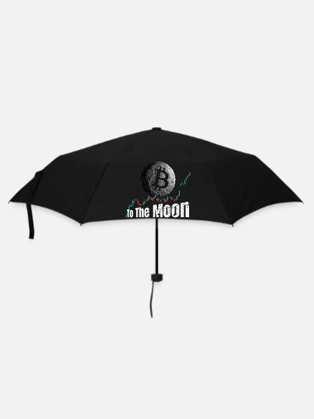 Bitcoin to the Moon - Regenschirm (klein) - Schwarz