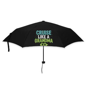 Mamie en croisière, Mamie sur le pont, - Parapluie standard - noir - Devant