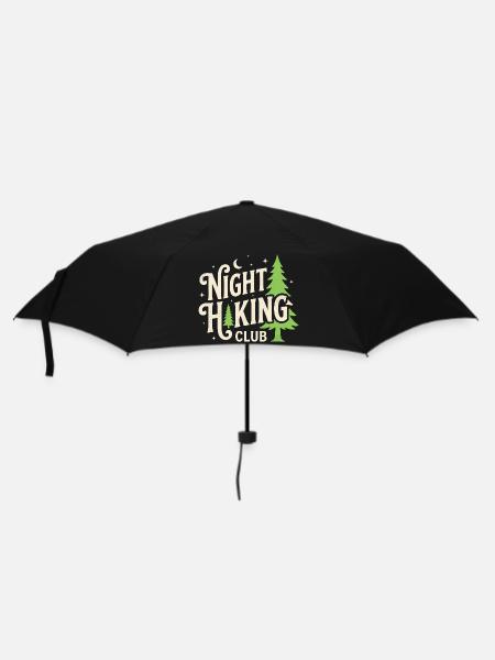 Outdoor-Abenteuer – Nachtwanderclub - Regenschirm (klein) - Schwarz