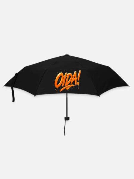 Oida! – Graffiti Brush Design - Regenschirm (klein) - Schwarz