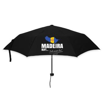 Madeira Auswandern - Regenschirm (klein) - Schwarz - Vorne