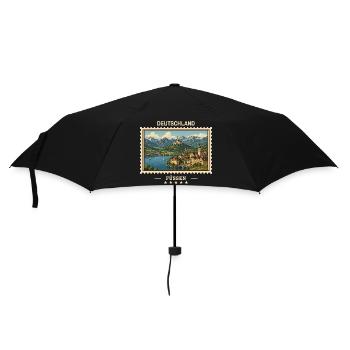 Deutschland Füssen Vintage Reisemarke - Regenschirm (klein) - Schwarz - Vorne