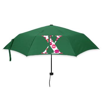 Lettre x bisous - Parapluie standard - vert bouteille - Devant