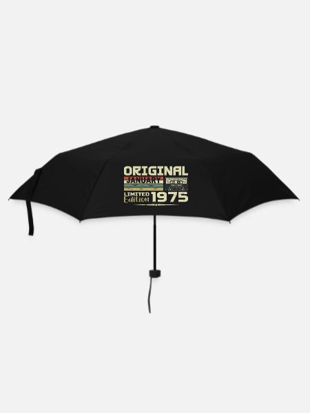 Janvier 1975 | Cadeau D’anniversaire Janvier 1975 - Parapluie standard - noir