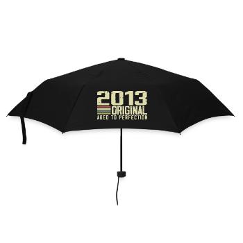 Né en 2013 - Vintage 2013 - 11e Anniversaire Rétro - Parapluie standard - noir - Devant
