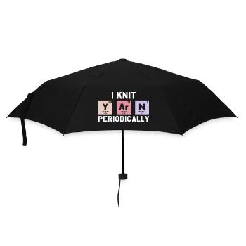 Funny Scientist Knitting I Knit Yarn Periodically - Umbrella (small) - black - Front