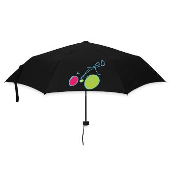 Radfahrer - Regenschirm (klein) - Schwarz - Vorne