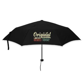 Jahrgang 1982 Vintage Retro Jubiläum 1982 Geschenk - Regenschirm (klein) - Schwarz - Vorne