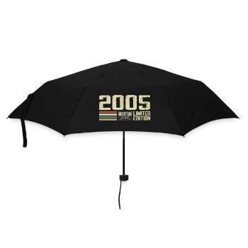 Né en 2005 - Vintage 2005 - 19e Anniversaire Rétro - Parapluie standard - noir - Devant