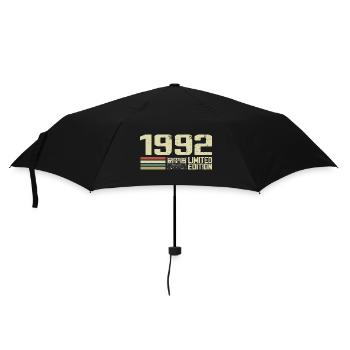 Né en 1992 - Vintage 1992 - 32e Anniversaire Rétro - Parapluie standard - noir - Devant