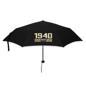 Né en 1940 - Vintage 1940 - 84e Anniversaire Rétro - Parapluie standard - noir - Devant