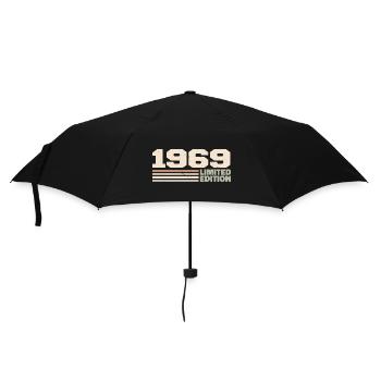 1969 1969 Limitierte Auflage 1969 Jubiläumsgeschenk - Regenschirm (klein) - Schwarz - Vorne