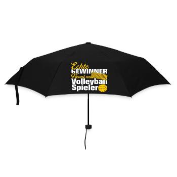 Volleyballspieler Volleyballer Volleyball Spruch - Regenschirm (klein) - Schwarz - Vorne