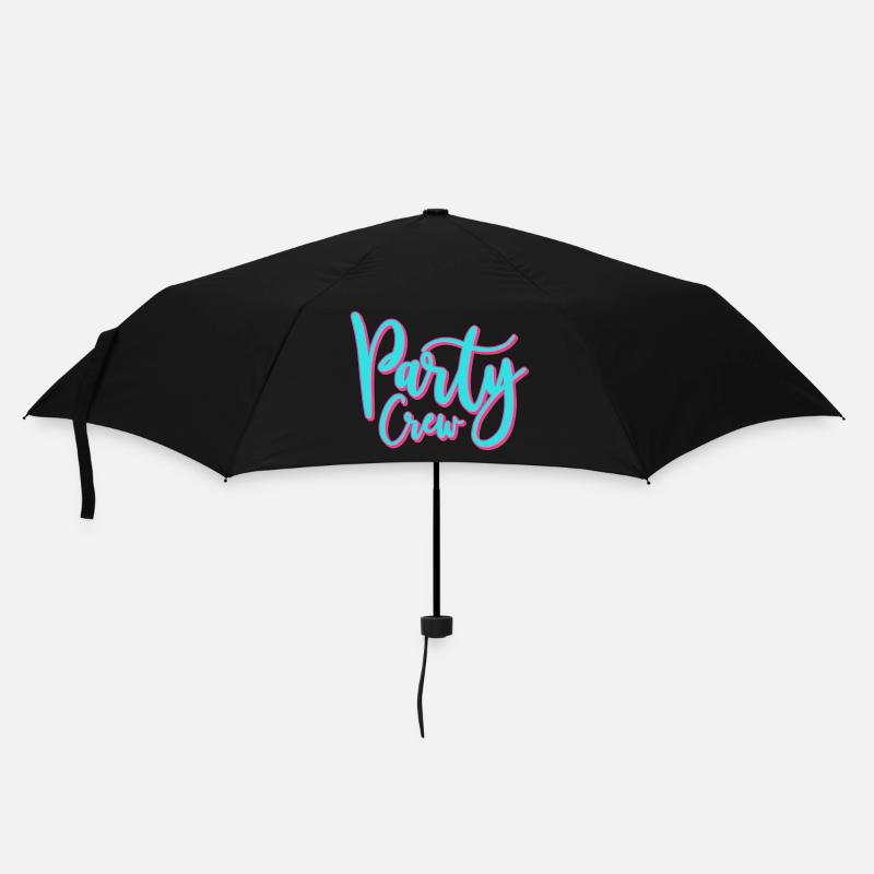 Partycrew Party Crew - Regenschirm (klein) - Schwarz