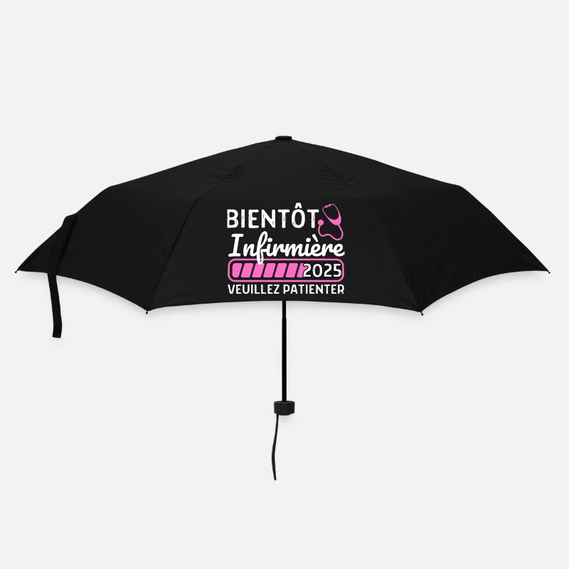 Bientôt Infirmière 2025 Cadeau Future Infirmière - Parapluie standard - noir