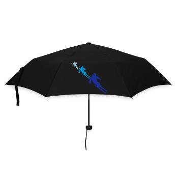 team pattern crew 3 many friends rowing ski - Umbrella (small) - black - Front