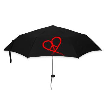Peace Symbol Hippie Heart Peace Freedom Love - Umbrella (small) - black - Front