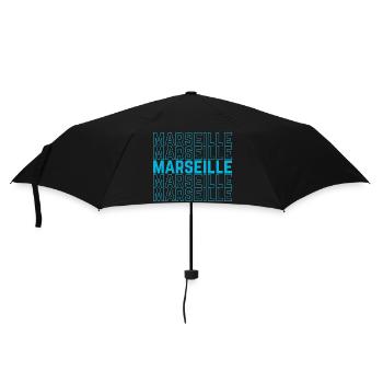 Marseille Outlined Repeat Neon Blue - Umbrella (small) - black - Front