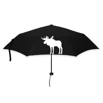 Silhouette d’orignal - Parapluie standard - noir - Devant