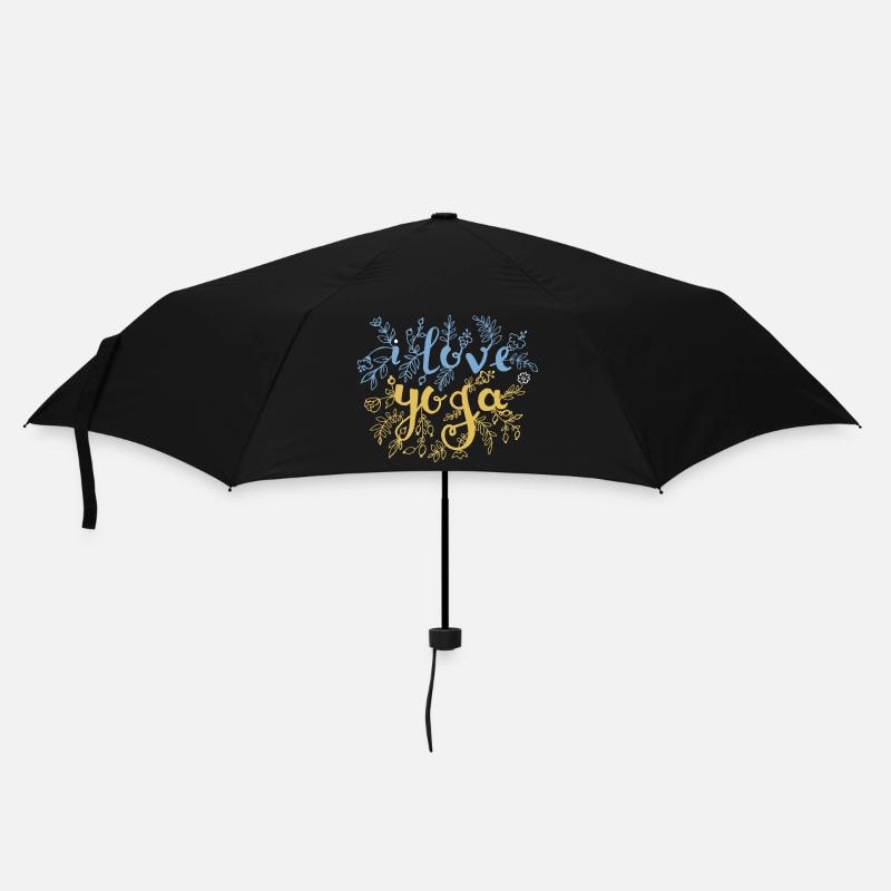 Blütenliebe Schriftzug - Regenschirm (klein) - Schwarz