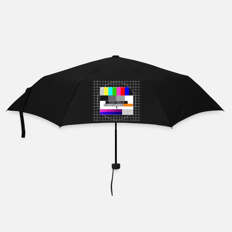 Tester l’image Écran de télévision Affichage nostalgique - Parapluie standard - noir