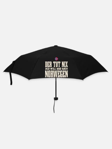 Norwegen - Regenschirm (klein) - Schwarz