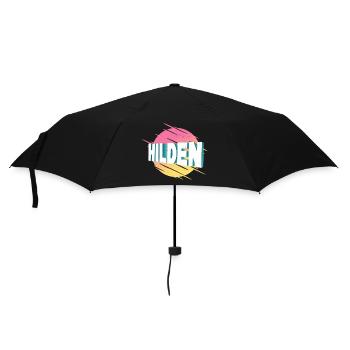 Hilden Germany City Font Vintage Retro - Umbrella (small) - black - Front