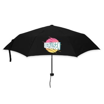 Oberhausen Deutschland Stadt Schrift Vintage Retro - Regenschirm (klein) - Schwarz - Vorne
