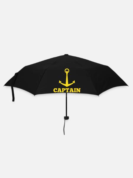 Kapitän - Regenschirm (klein) - Schwarz
