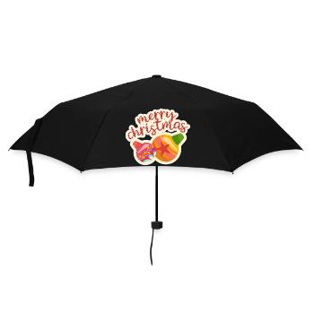 merry Christmas 12 - Regenschirm (klein) - Schwarz - Vorne