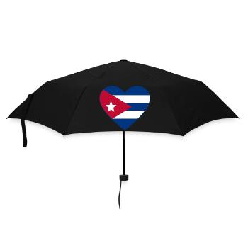 Cœur de drapeau de Cuba - Parapluie standard - noir - Devant