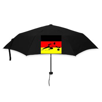 Soccer Fussball - Regenschirm (klein) - Schwarz - Vorne