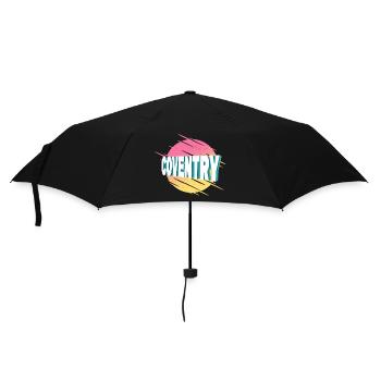 Coventry England United Kingdom UK City Font - Umbrella (small) - black - Front