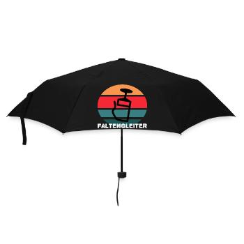 Faltengleiter - Regenschirm (klein) - Schwarz - Vorne