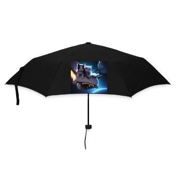 Cats in space Space - Umbrella (small) - black - Front