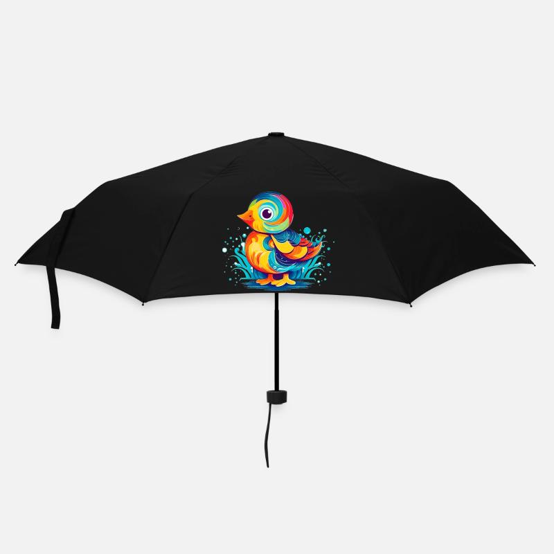 Petit canard coloré comme oiseau pour les enfants - Parapluie standard - noir