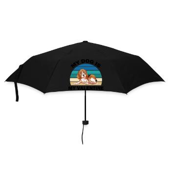 Hund Dog - Regenschirm (klein) - Schwarz - Vorne