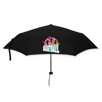 Basketteur Basketteur Joueur de sport Vintage - Parapluie standard - noir - Devant