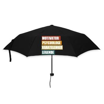 Lustige Karatelehrer Sprüche zum Geburtstag - Regenschirm (klein) - Schwarz - Vorne