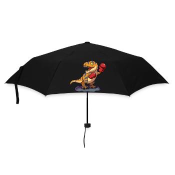 Cool Boxer T-Rex Dinosaur - Umbrella (small) - black - Front