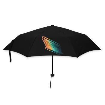 Vintage-Angeln - Regenschirm (klein) - Schwarz - Vorne