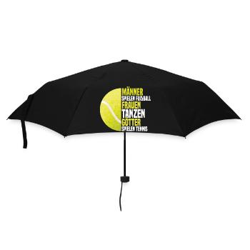 Götter Spielen Tennis - Regenschirm (klein) - Schwarz - Vorne