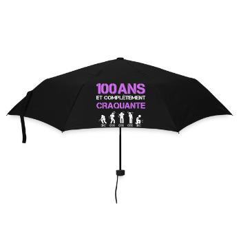 Cadeau Anniversaire Mamie 100 ans Craquante - Parapluie standard - noir - Devant
