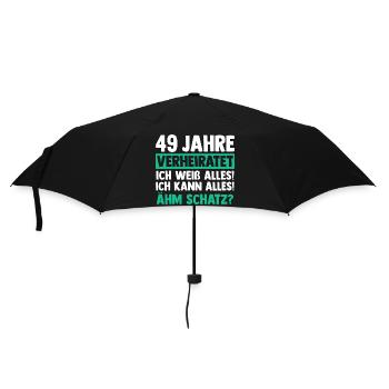 Ehe Zederne Hochzeit Seit 49 Jahren Verheiratet Ho - Regenschirm (klein) - Schwarz - Vorne