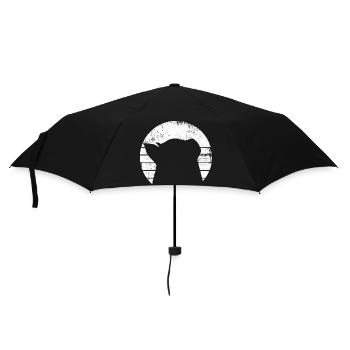 Cat Drawing - Umbrella (small) - black - Front
