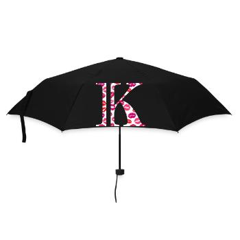 Letter k kisses - Umbrella (small) - black - Front