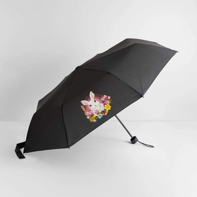 white rabbit with easter eggs as easter bunny Umbrella (small)